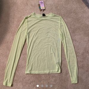Yellow mesh wild fable long sleeve shirt